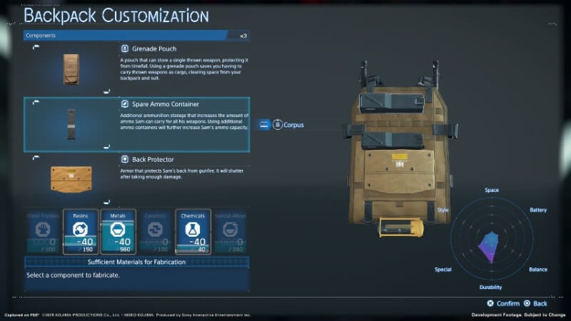Death Stranding 2 customization