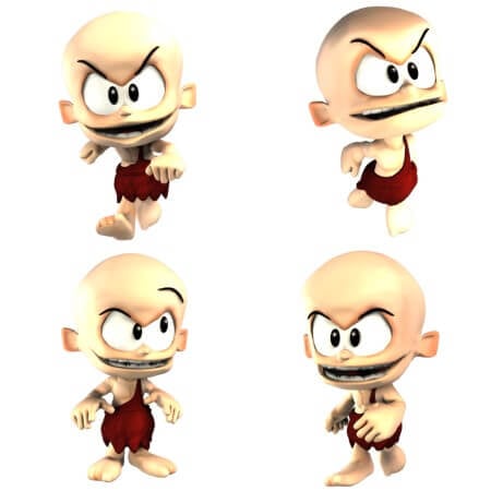 Bonk 3D renders